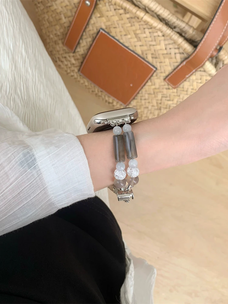 Stylish Crystal Metal Wristband For Apple Watch Series 8 7 6 SE 5 4 3 Slim Lady Diamond Strap For IWatch 40mm 45 49 44 41 42 38