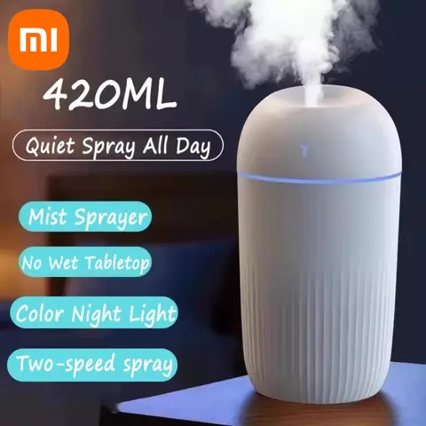 Xiaomi 420ml 가습기 전문 대용량 가정용 가습기 식물 안개 아로마 디퓨저 안개 분무기 Led 야간 램프