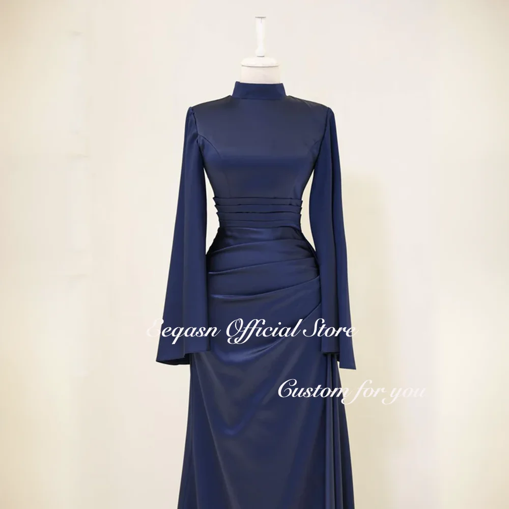 ที่ไม่ซ้ํากันชุดราตรียาวคอสูงดูไบ Mermaid Celebrity Dresses สําหรับผู้หญิง 2025 Vestidos De Gala ที่กําหนดเอง
