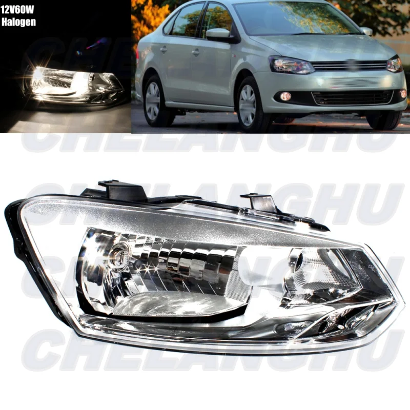 

HeadLight For VW Polo Sedan 2010 2011 2012 2013 2014 2015 2016 2017 2018 2019 Right Side Front HeadLamp DRL car accessories