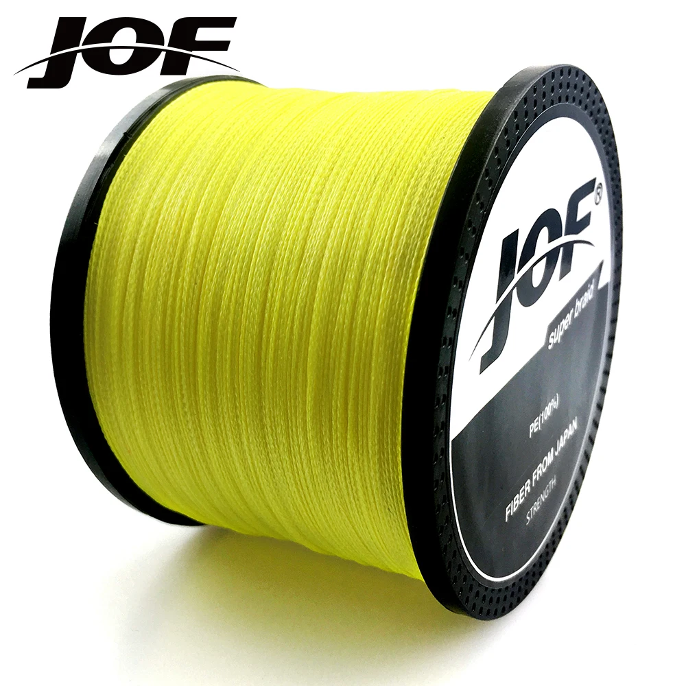 JOF PE Fishing Line 300M 500M 1000M 4 Strands Wear-resistant Multifilament Braided Fishing Wire 8LB-80LB