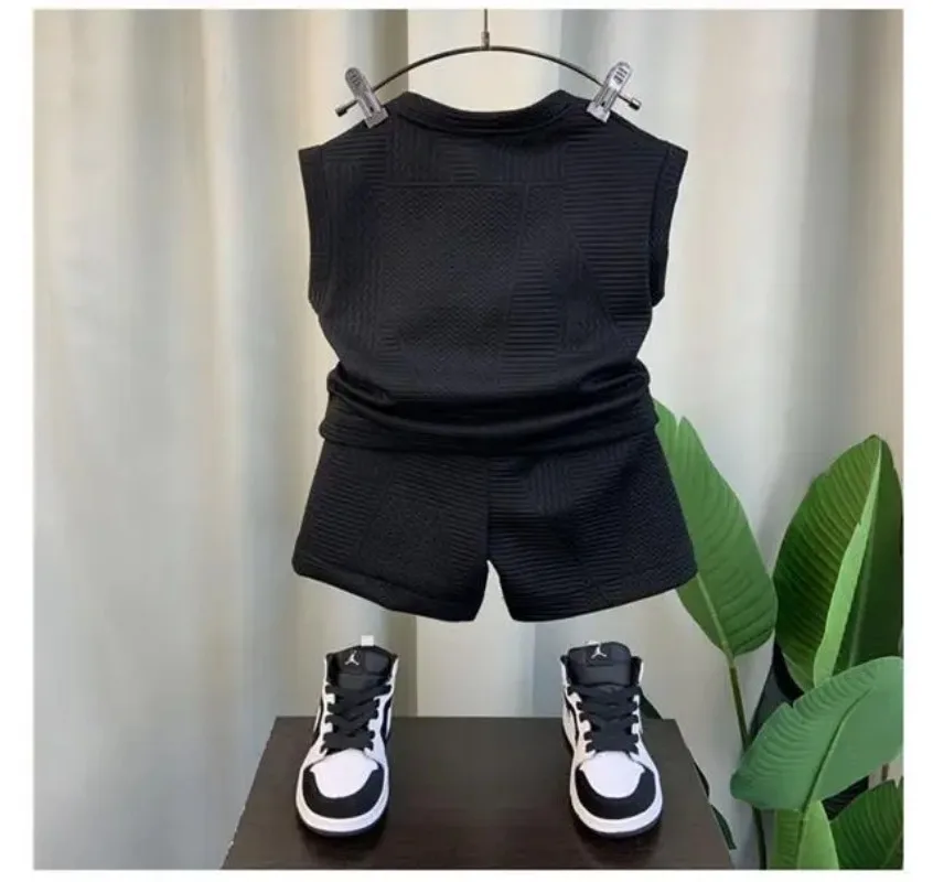 Summer Baby Boy Clothes Set Children Girls Solid Tshirts and Shorts 2 Pieces Suit Kid Short Sleeve Top Bottom Outfits Tracksuits