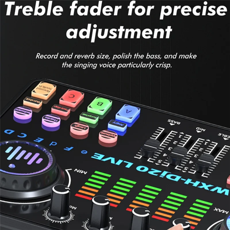 

Звуковая карта DJ20, кардиоидный дизайн, микрофон, высокая производительность для караоке в реальном времени, ETC White-Y41A