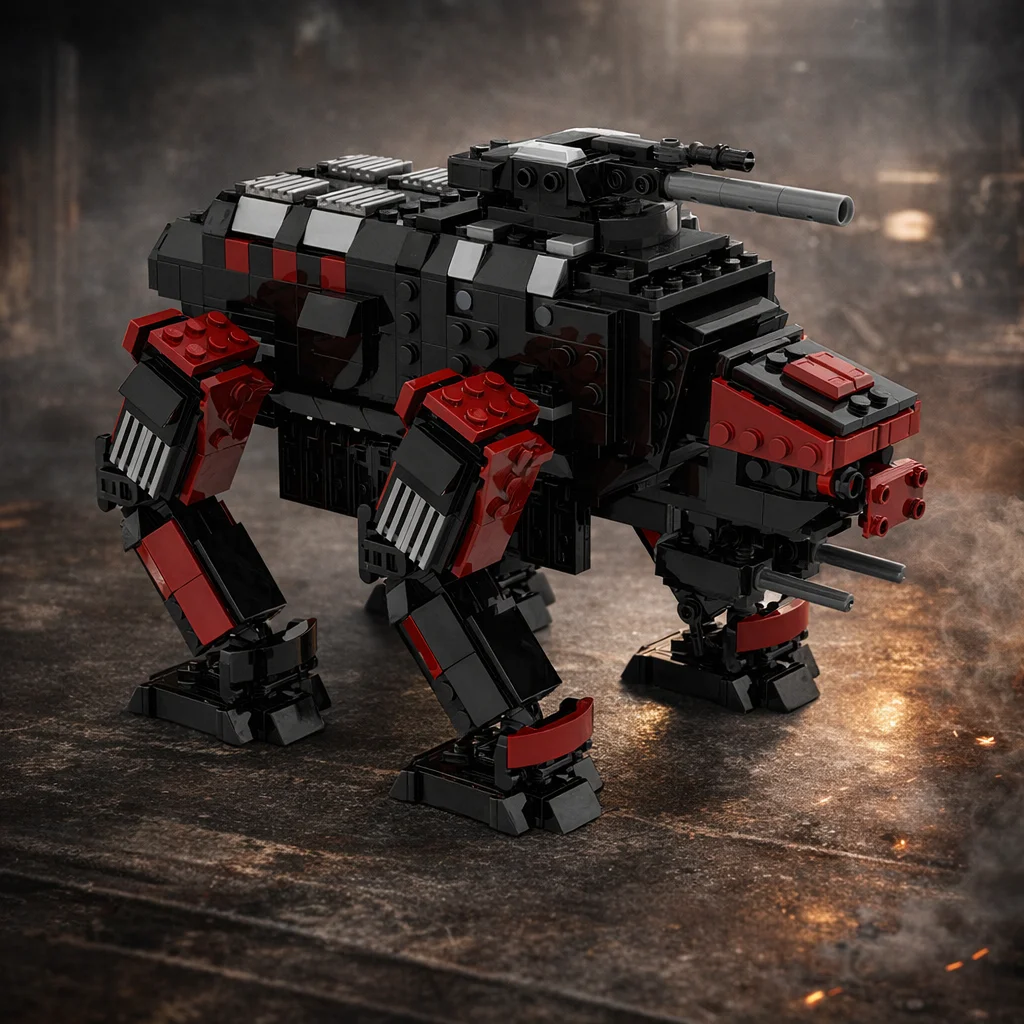 

MOC Sci-Fi Mechanical Factory Strider Walker Building Blocks Robot Model DIY Assembly Bricks Educational Puzzle Mecha Gift