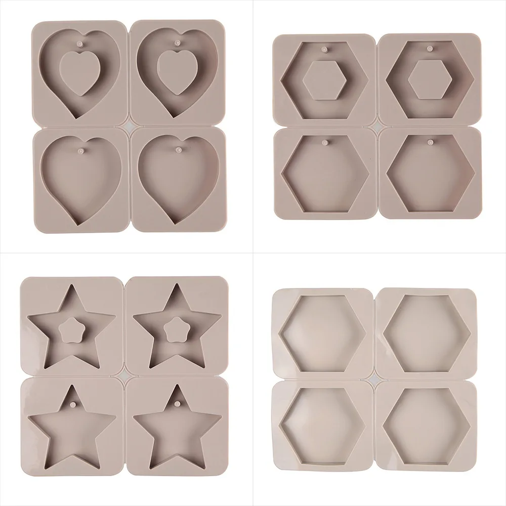 4 Cavity Soap Mold Silicone Forms Making Handmade Hexagonal Aromatherapy Wax Plaster Epoxy Soap Silicone DIY Molds Supply M593