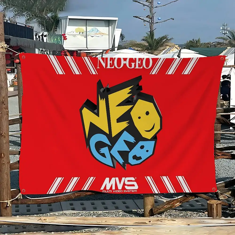 S-SNK N-Neogeo Neo Geo Colorful Flag Wall Hanging Bohemian Wall Banner Mandala Indoor Art Decor
