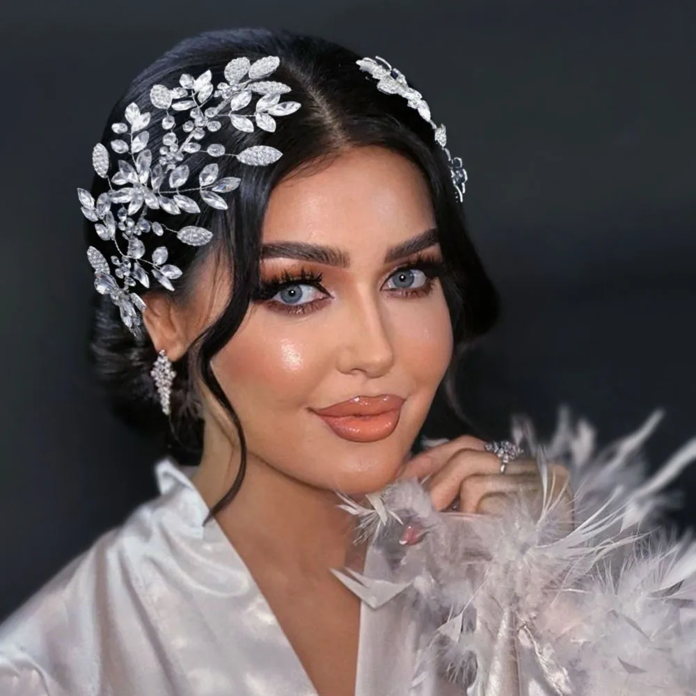 

DZ040 Rhinestone Bridal Hairpiece Wedding Hair Accessories Fashion Woman Headwear Party Headband Bride Crystal