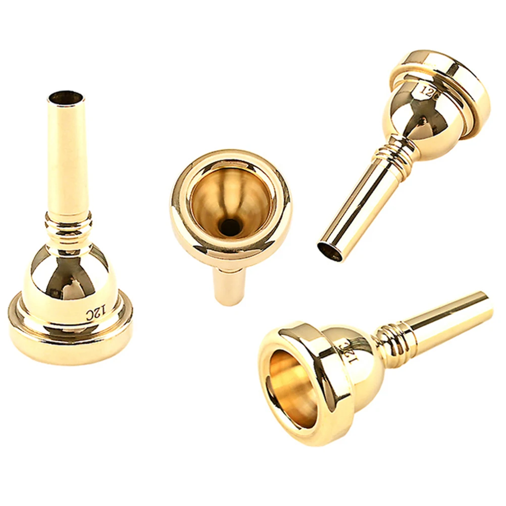 

12C Trumpet Mouthpiece Golden Horn Musical Instruments Supplies Metal Standard Replacement Part for Brass Accessories