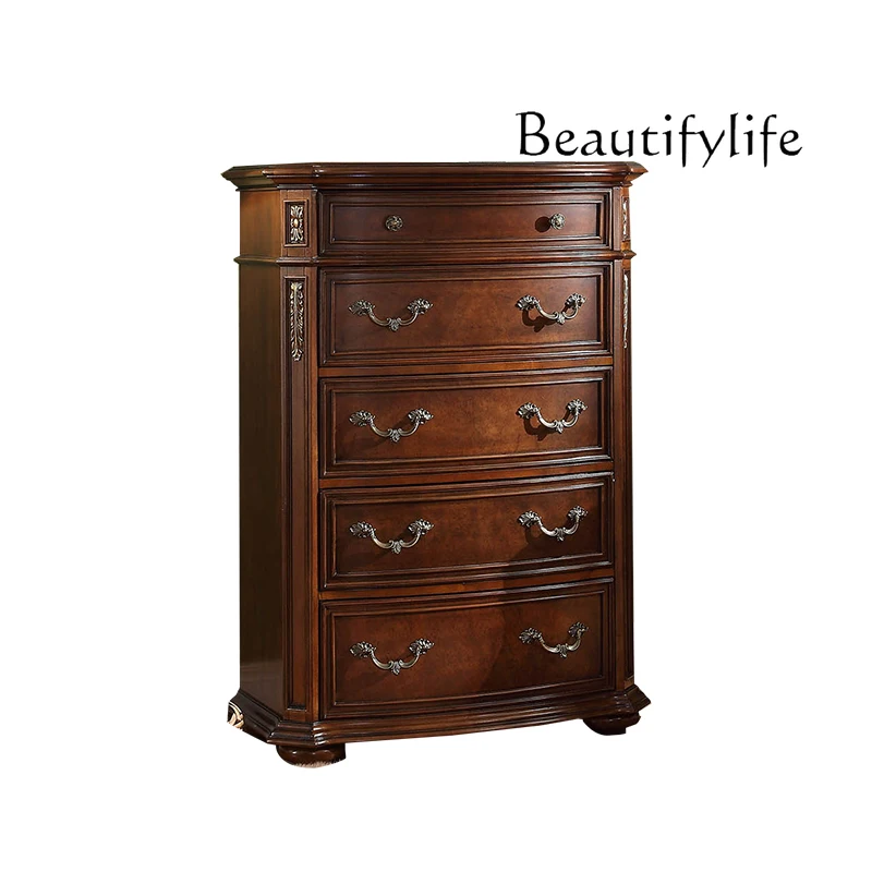 

American Style Villa Chest of Drawers Solid Wood Chest of Drawers European Style Storage Cabinet Drawer Chest of Drawers Bedroom