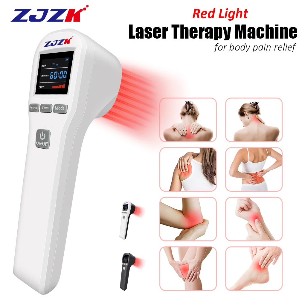 

ZJZK Portable LLLT Cold Laser Device 660nm 850nm Red & NIR Light Therapy for Home Use Joint Muscle Recovery Inflammation Relief