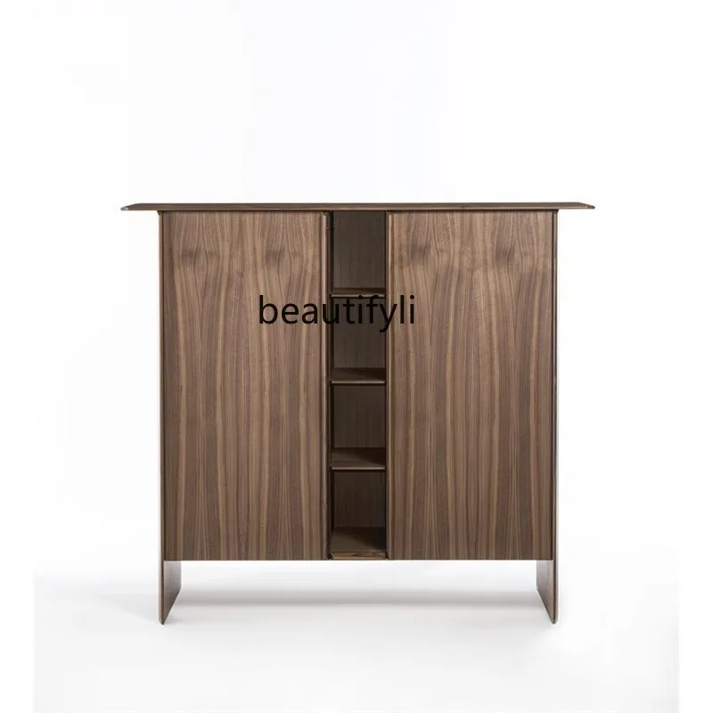 

Minimalist Solid Wood Storage Wine Cabinet Light Luxury Living Room Sideboard Storage Cabinet Modern Simple Entryway Cabinet