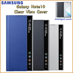 Original Samsung Smart Clear View Cover Flip Phone Case For Samsung Galaxy Note10 Note 10 5G Protective Cover Mirror Case