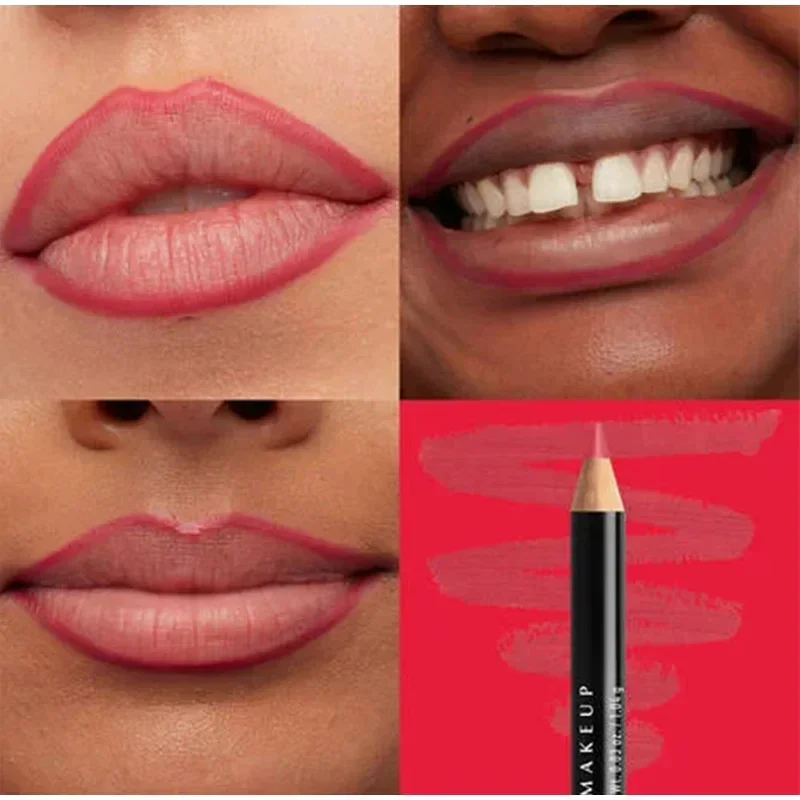 Lápiz de labios Delgado, delineador de labios cremoso de larga duración, resistente al agua, Plumping Stain, Natural, Marrón Nude, maquillaje profesional