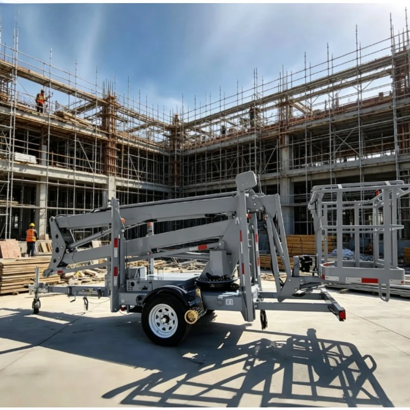 Customized Boom Man Lift Factory Price Trailer Mounted Boom Lift Towable Spider Lift Cherry Picker Aerial Work Platform
