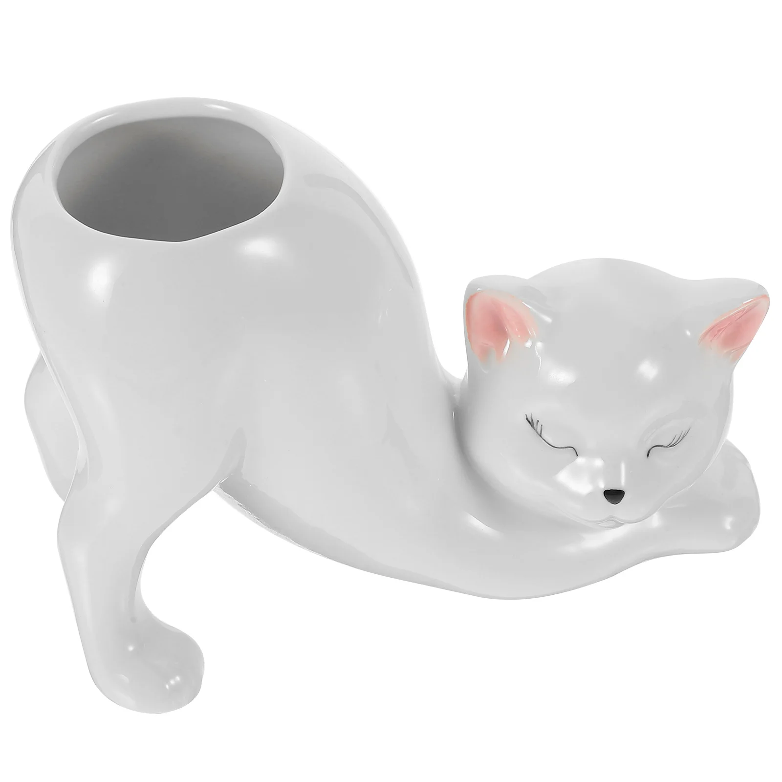

Ceramic Cat Style Flower Vase Modern Minimalist Flower Arrangement Vase Desktop Decorative Plant Pot Ceramic Vases