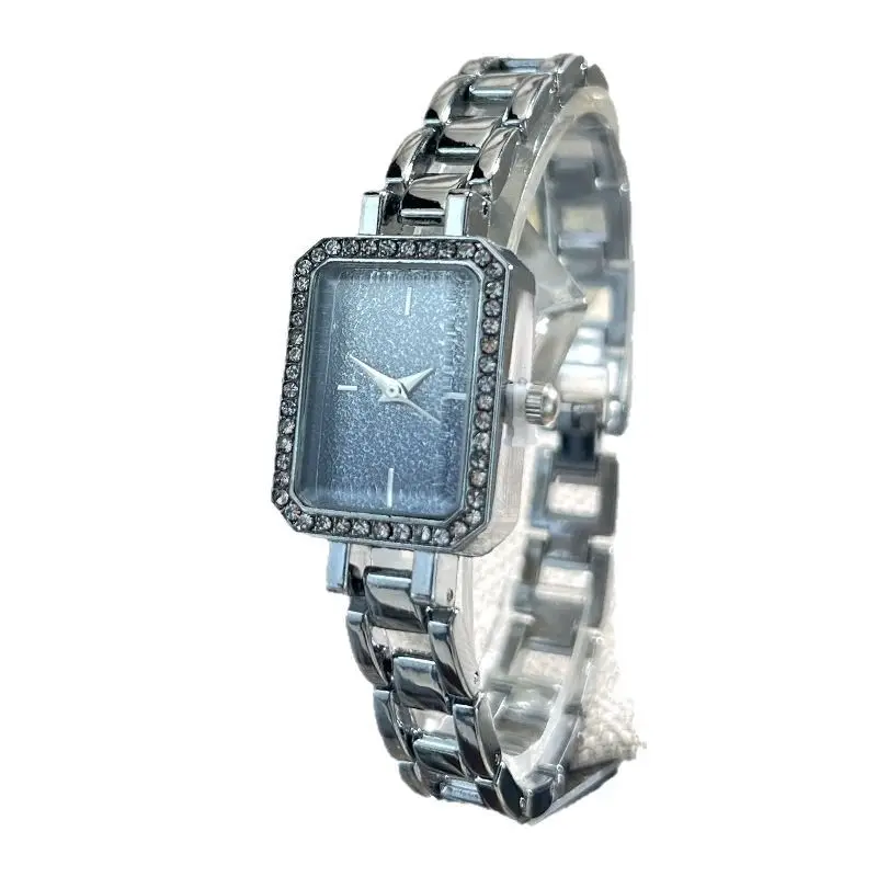 

Luxury Ladies Brand Watches Fashion Dresses Square Crystal Minimalist Design Women Quartz Watch Stainless Steel Skeleton Clock