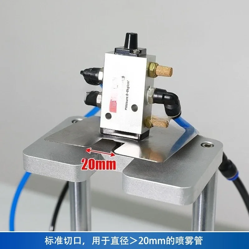 Pneumatic V-shaped pipe cutting machine, cutting machine, spray head pump head cutting machine