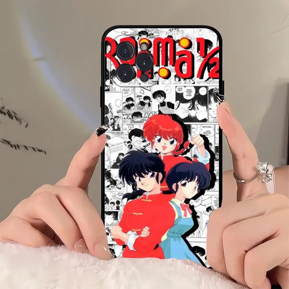 Ranma 1 2 Anime Phone Case For iPhone 15 14 11 12 13 Mini Pro XS Max Cover 7 8 Plus X XR Funda Shell