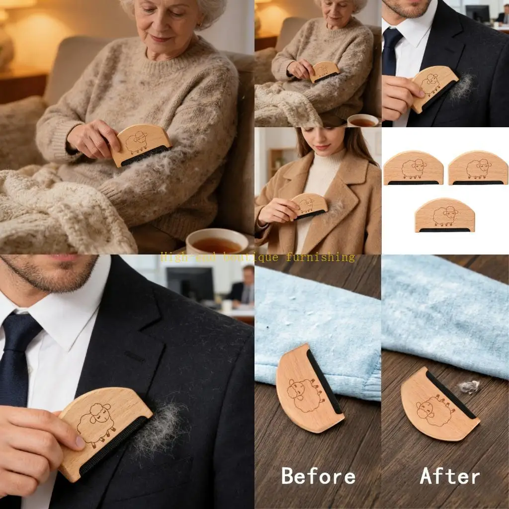 

L9NB 3pcs Handheld Fabric Defuzzer Lint Remover Sweater Comb Brush Grooming Tool