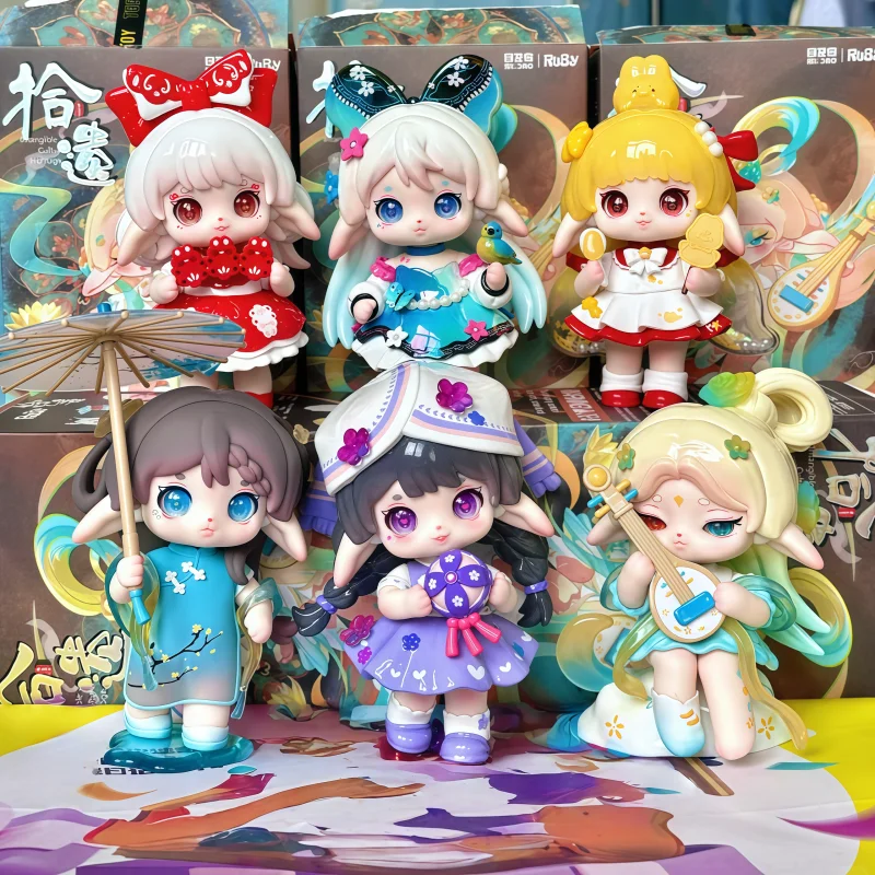 

Рубиновая нематериальная серия культурных наследия, слепая коробка, традиционная культура, китайский стиль, милые аниме-фигурки, кукла в Пекинской оперы, подарок