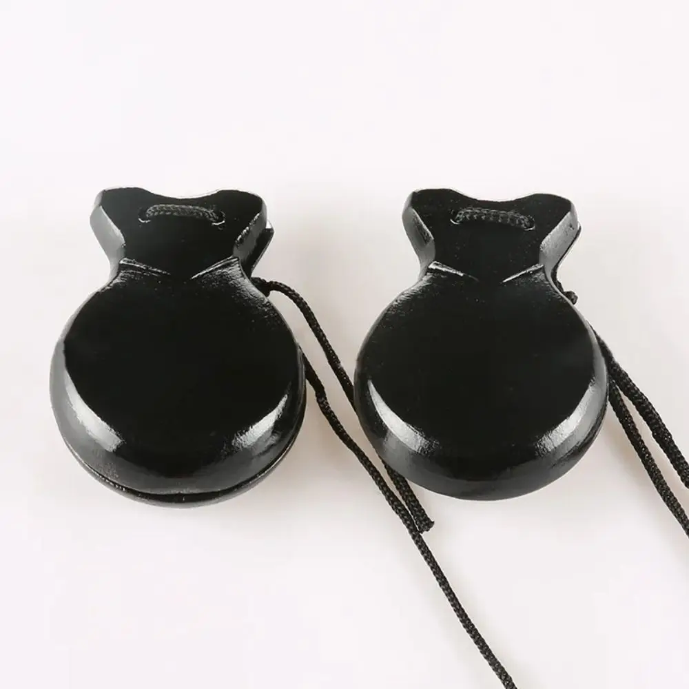 Picture 7: Wooden Spanish Castanets Traditional Professional Performers Flamenco Dance Castanets Polished Edges Hand Clapper Hand Castanets