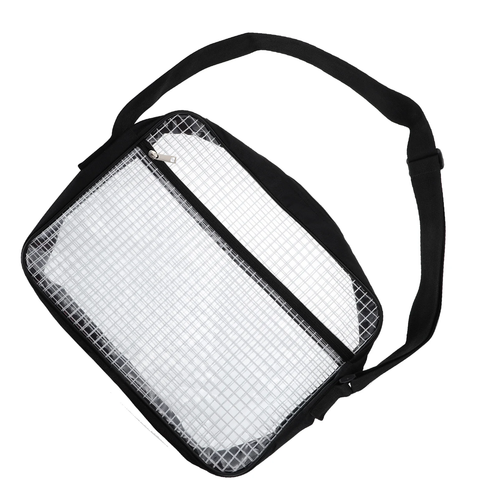 

Transparent PVC Tool Storage Bag Large Size Black Clear Tote Crossbody Fashion Anti-static Dust-free Pouch Shoulder Bag Travel