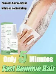 2 Minutes Fast Hair Removal Spray Painless Hair Growth Inhibitor Arm Armpit Leg Permanent Depilatory for Men Women Repair Care