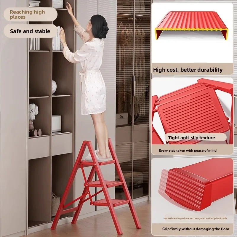 Home Folding Multifunctional Ladder A Frame Step Stool Indoor Flower Rack Housewarming Household Telescopic Ladder for Home
