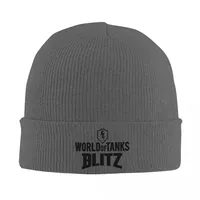 World Of Tanks Blitz Logo Warm Knitted Cap Hip Hop Bonnet Hat Autumn Winter Outdoor Beanies Hats for Unisex Adult