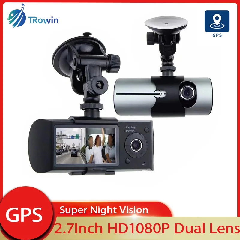 

2.7Inch IPS Dashcam Car Camera Super Night Vision Dual Lens HD1080P Front Inside Loop Recording Vehicle Accessories