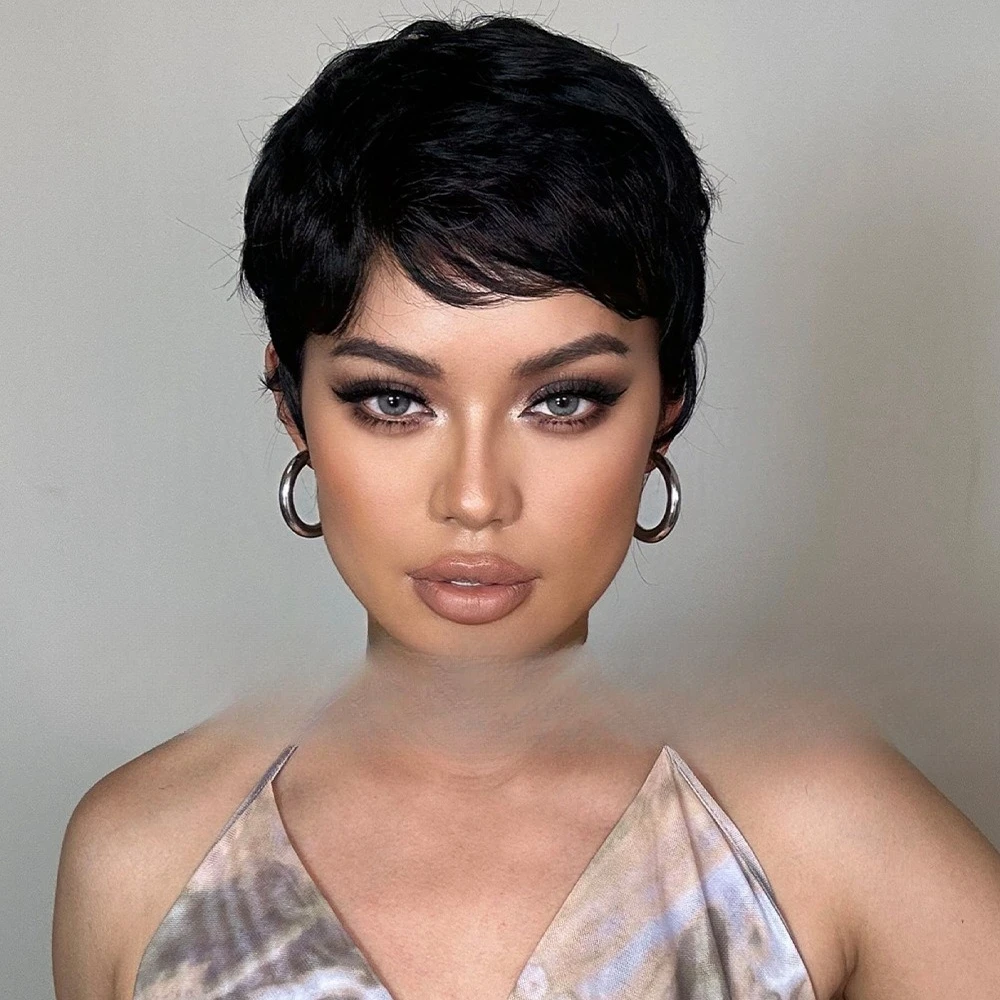 

Женский короткий парик, механизм коротких волос, полный чехол на голову, парики Пикси