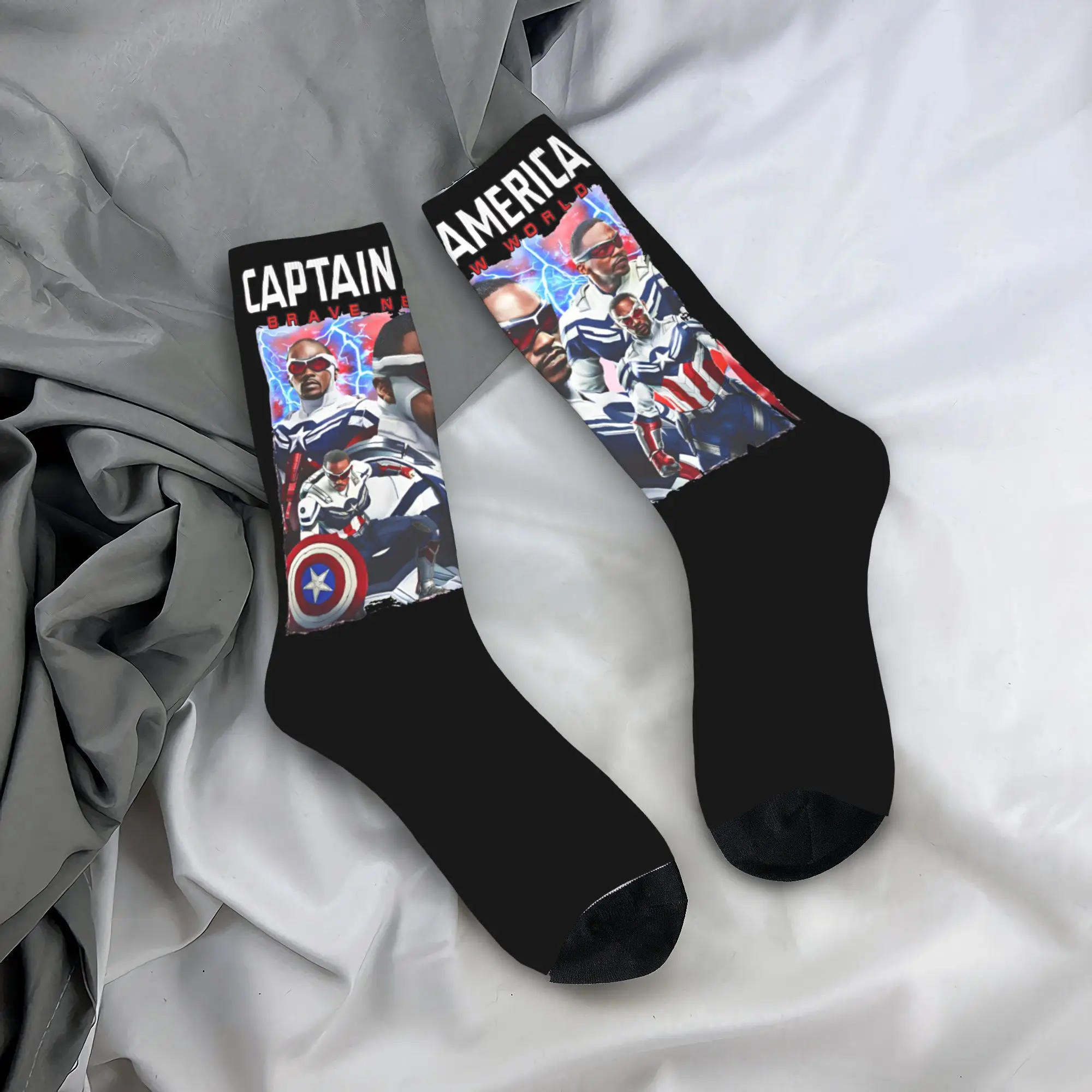 Captain America: Brave New World Socks Merch For Men Women  Middle Tube Socks Soft Birthday Present