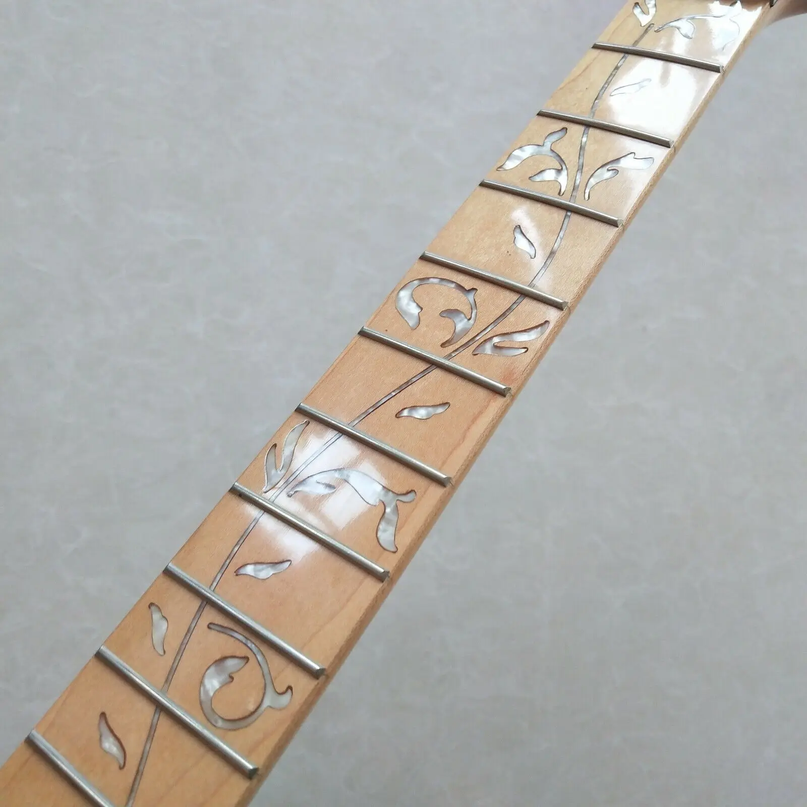 Gloss Ibanez style Electric Guitar Neck Replace 24 Fret Maple Fretboard inlay