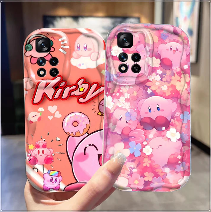 K-Kirbys Cute Cartoon For Xiaomi Redmi Note 13 12 12S 11S 11 10 9 8 10A 9C 9T Pro Plus 5G Wave Oil Soft Phone Case