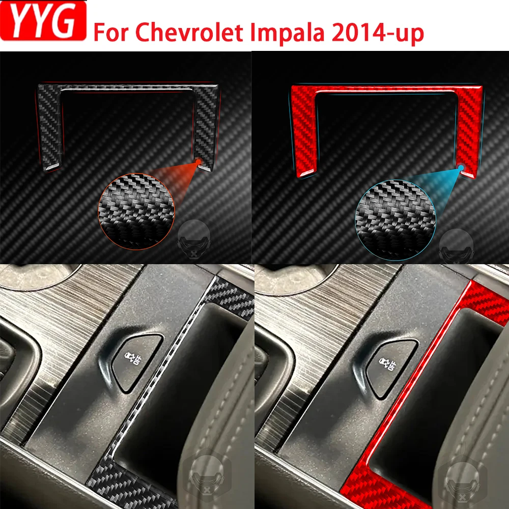 

For Chevrolet Impala 2014-up Center Console Panel Decoration Cover Real Soft Carbon Fiber Sticker Car Interior Trim Accessories