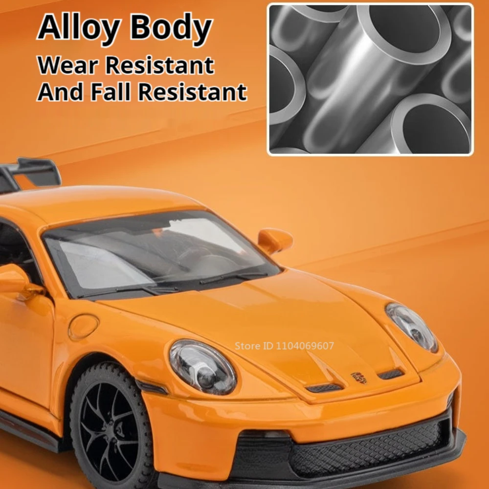 Antike Skala gt3 Spielzeug Modellautos Metall Druckguss zurückziehen 4 Türen geöffnet Sound Licht Home Dekoration Fahrzeug Spielzeug Geschenke für Jungen