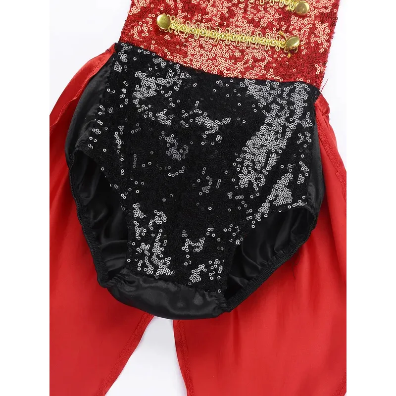 RT01 цирковой костюм манежа для маленьких девочек, комбинезон с блестками и бантом, купальник с цилиндром для Хэллоуина, косплея, вечеринки D & Gf1