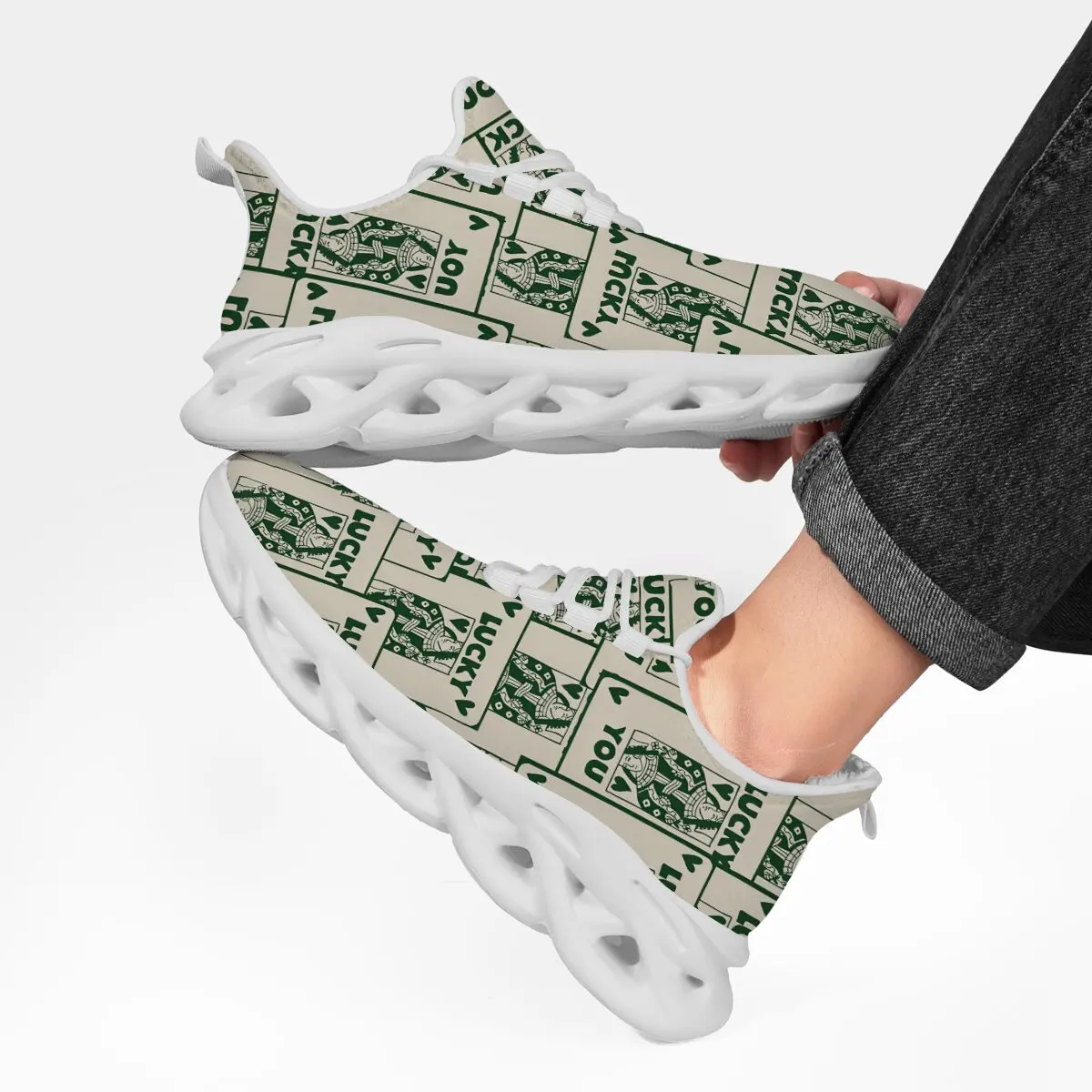

Women Shoes Winter Casual Sneakers Unisex Lucky You Poker Pattern Fleece Lined Athletic Shoes Tennis Shoes for Men Kids Shoes