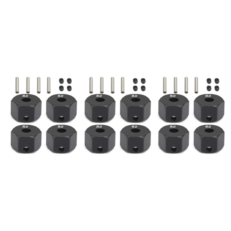 

L81A 2025-12Pcs 12MM Wheel Hex Hub For 1/10 RC Crawler Axial SCX10 Traxxax Trx4 Tamiya MST RC Car Part,8Mm