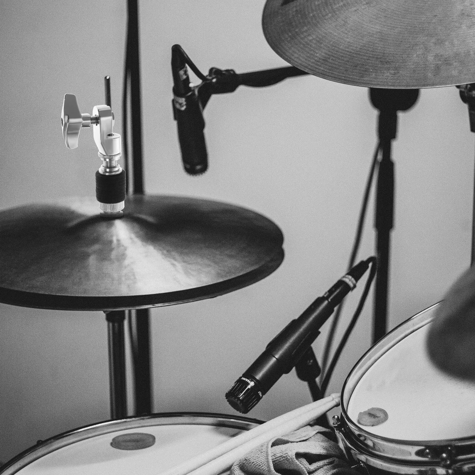 

Practical Metal Hi-Hat Clutch Durable Adjustable Nut Protective Lint Drum Set Accessory Quality Jazz Part Hi Hat Clutch