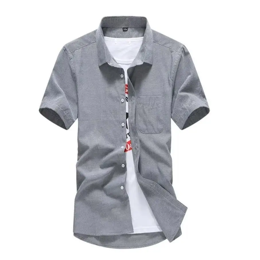 

Ультратонкая ткань Ox ort-Sve irt, мужская повседневная облегающая рабочая одежда, износостойкая и дышащая для лета