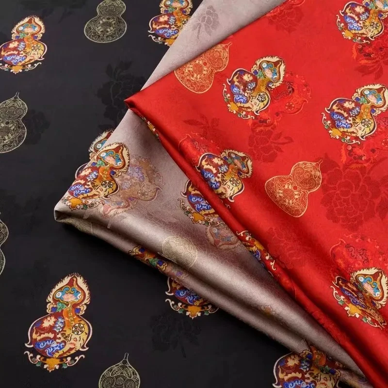 

Jacquard Fabric Gambiered Canton Gauze New Chinese-style Jacket Fashion Clothing Cloth for Apparel Sewing By The Meter Diy