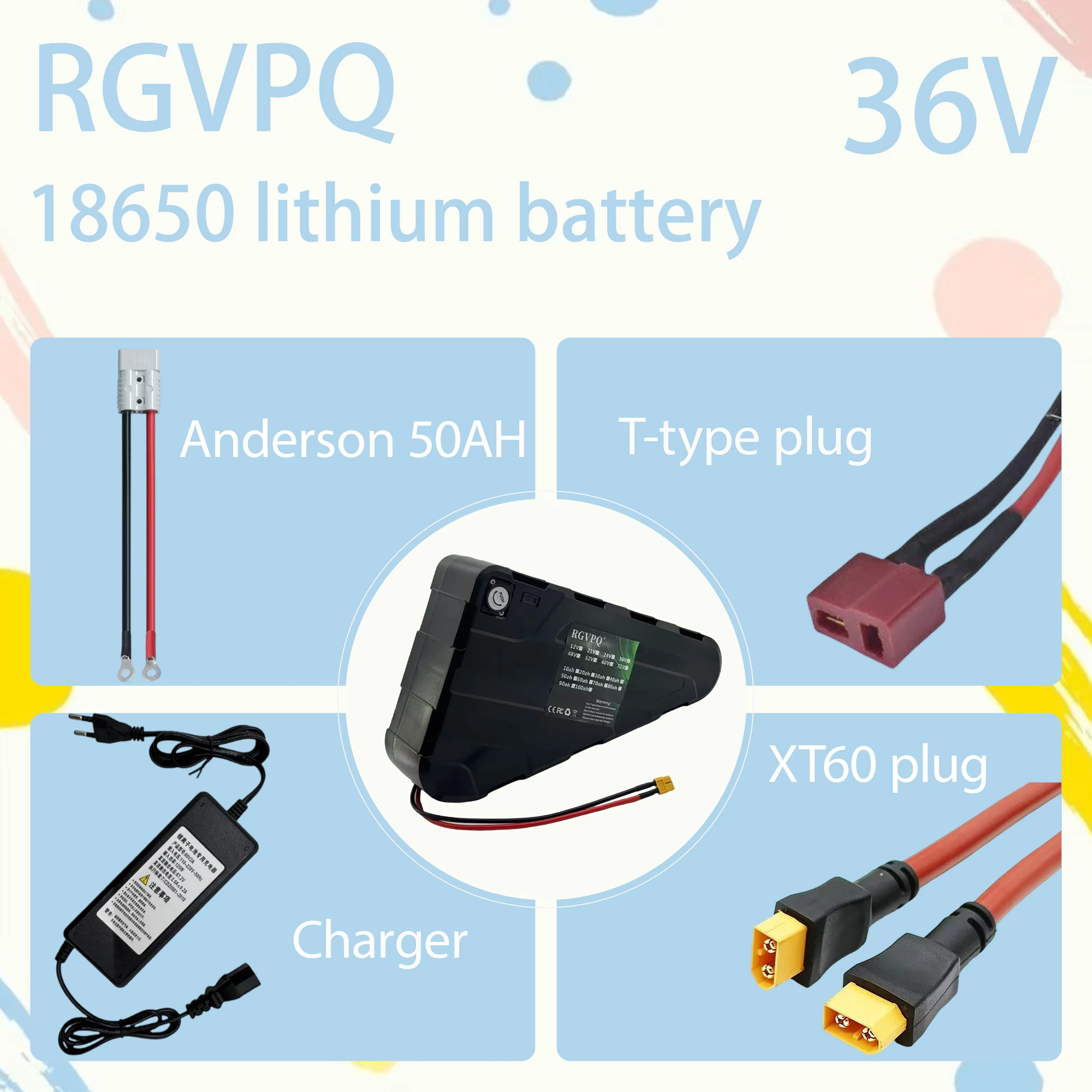 

Hailong Triangle Bag, Lithium ion Battery, 36V60AH Large Capacity, Air Fast Transport, Waterproof Hard Shell, Application 2000W