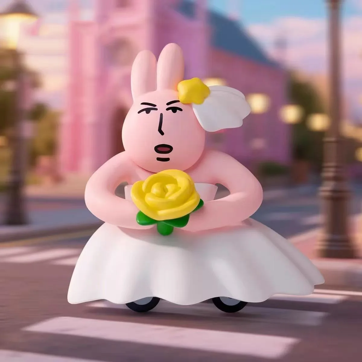 Mein Freund Kaninchen Abstrakte Serie V2 Mini Blind Box 6 cm Rosa Kaninchen Figur Tier Modell Schreibtisch Dekor Halloween geschenk