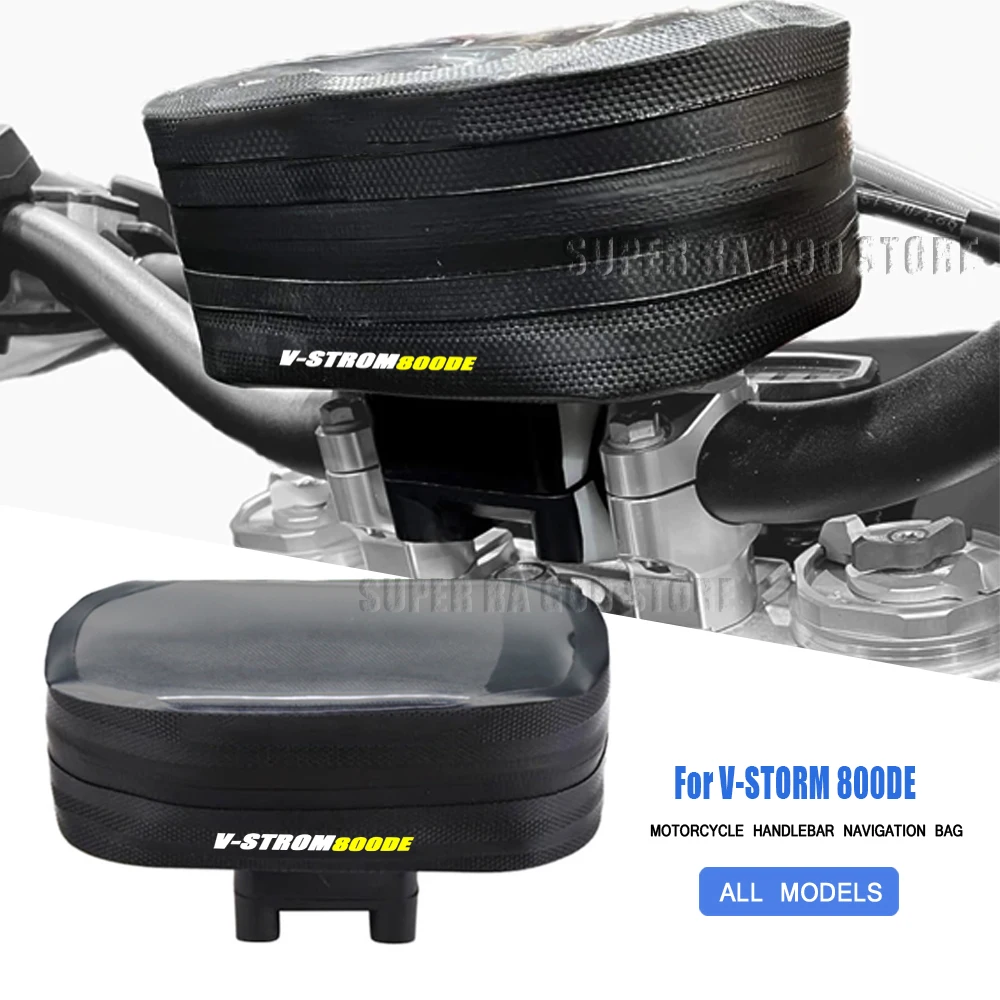 

Для V-STORM 800DE V-STROM DE1050 2023 V-STROM 650/XT DL650 04-22 мотоциклетная водонепроницаемая навигационная сумка на руль для приключений и путешествий