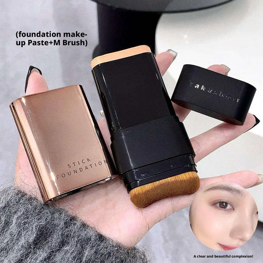 Eraser Foundation คอนซีลเลอร์ Stick Water Moist Light Gloss Natural Color Foundation ครอบคลุมสิว Dark Under-eye Circles Make Up