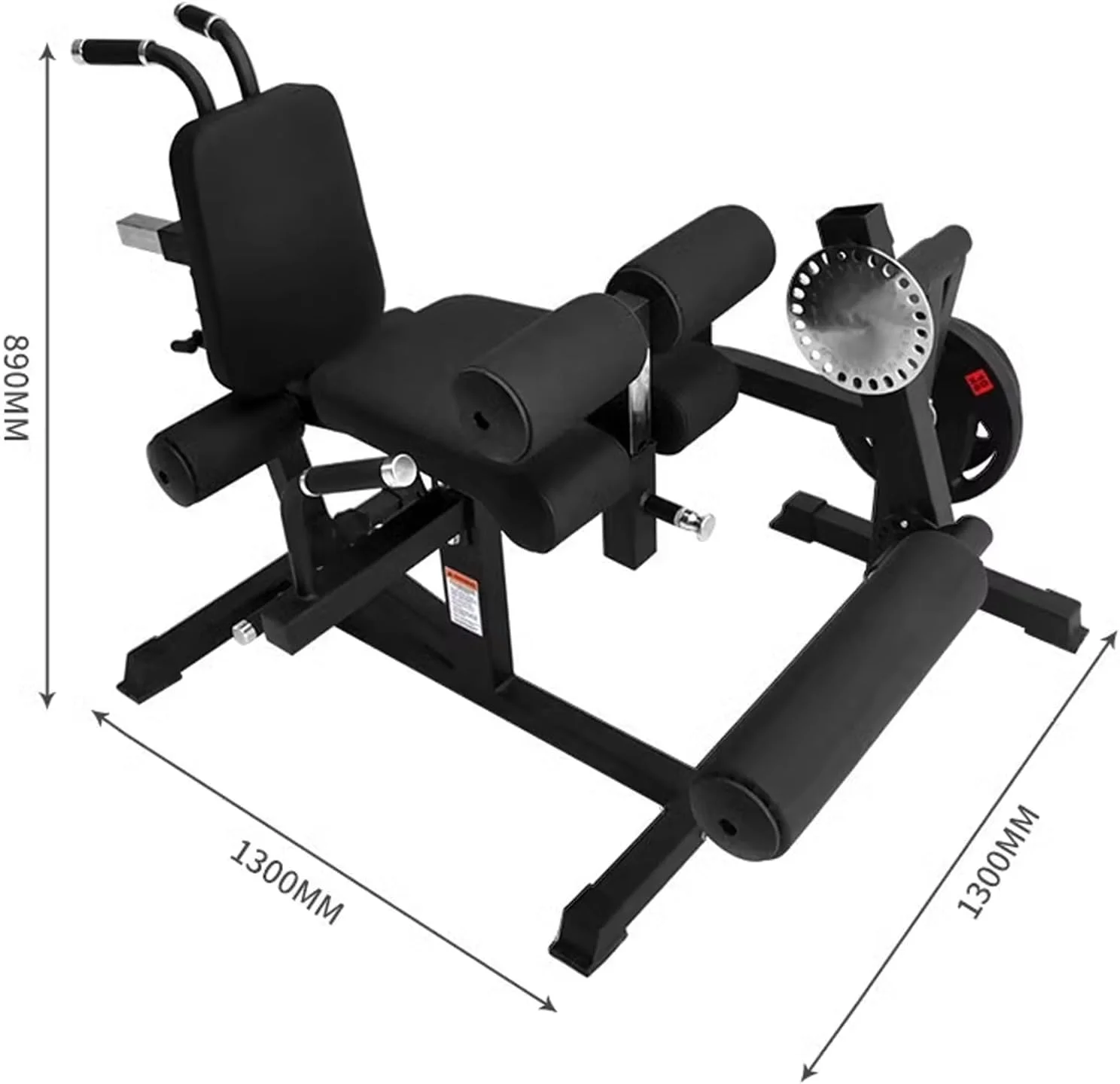 Máquina de entrenamiento de piernas ajustable con placa cargada: entrenamiento de pesas para gimnasio en casa, máquina de rizo de piernas y extensión de piernas para fitness