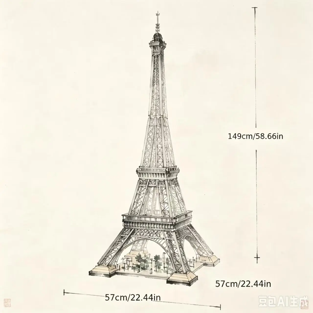 10001Pcs Tall Eiffel Tower Bulding Blocks Compatible 1883 Model  PARIS World Famous Architecture Birthday Gifts Toys