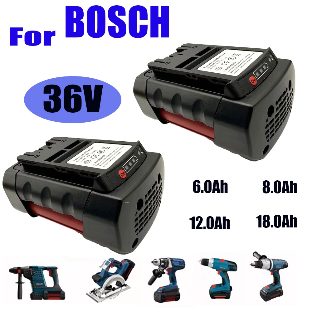 2026 36V 18000mAh Replacement Cordless Power Tools Battery for Bosch 18.0A BAT810 BAT840 2607336173 D70771 GBH 36V-LI 36VF-LI