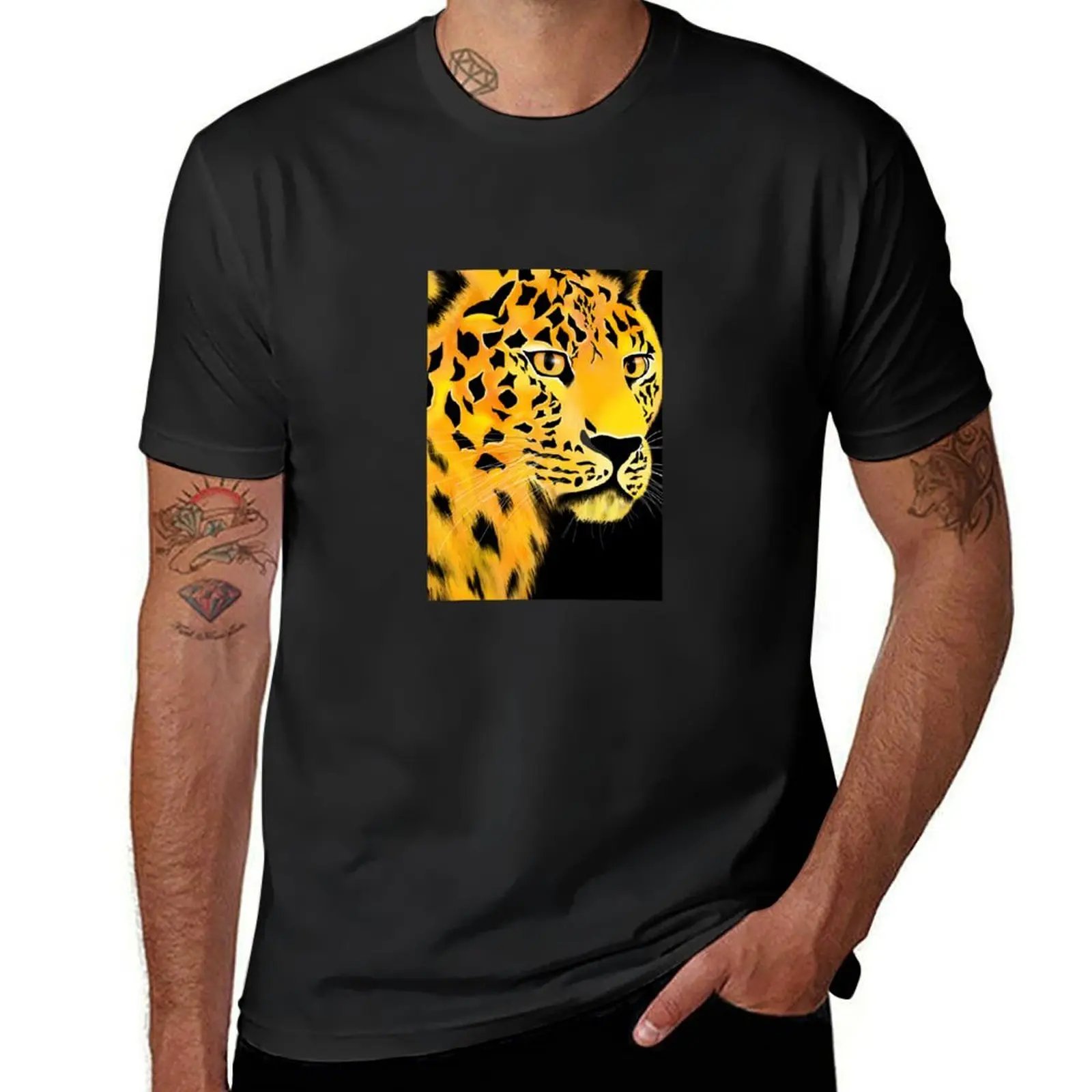 Cheetah Wild Cat T-Shirt cute tops anime plain white t shirts men